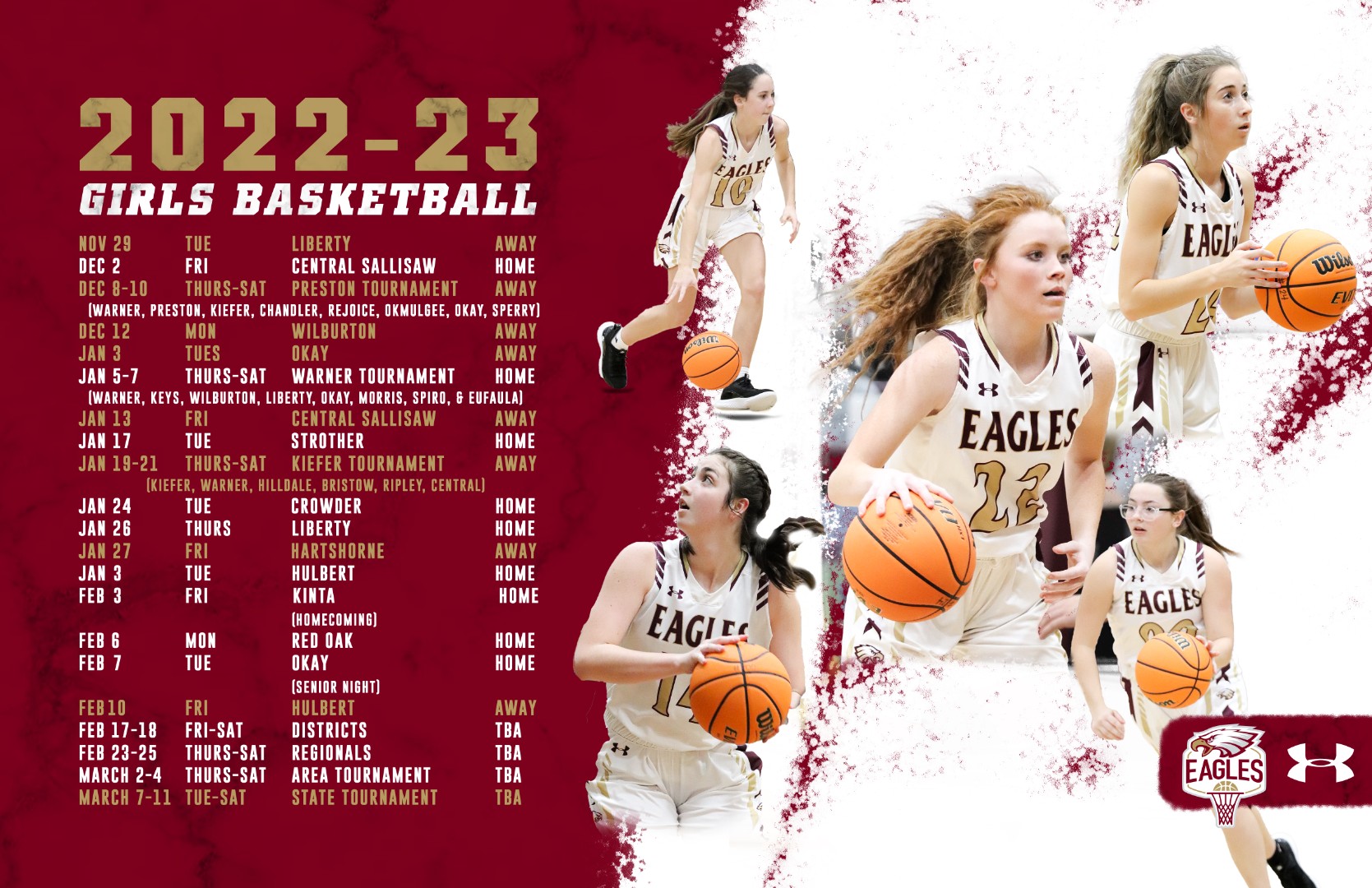 Warner Public Schools 2223 HS Girls Basketball Schedule